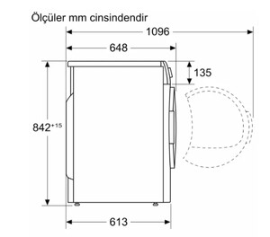  Bosch WQG244C1TR 9 kg Çamaşır Kurutma Makinesi