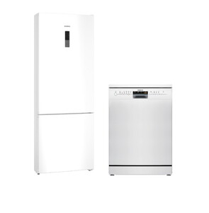 Siemens KG55NCWE0N Kombi No Frost Buzdolabı, Siemens IQ100 SN216W00DT 6 Programlı Bulaşık Makinesi